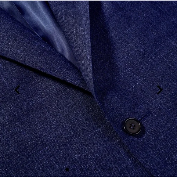 Canali Suit jacket blazer, navy blue - Wool, Silk, Linen